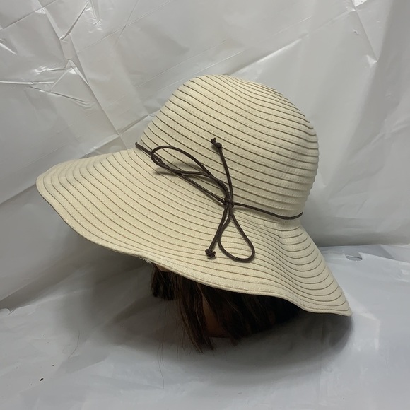 WOMEN’S Ole America off white Polyester Sun Hat - Picture 2 of 8